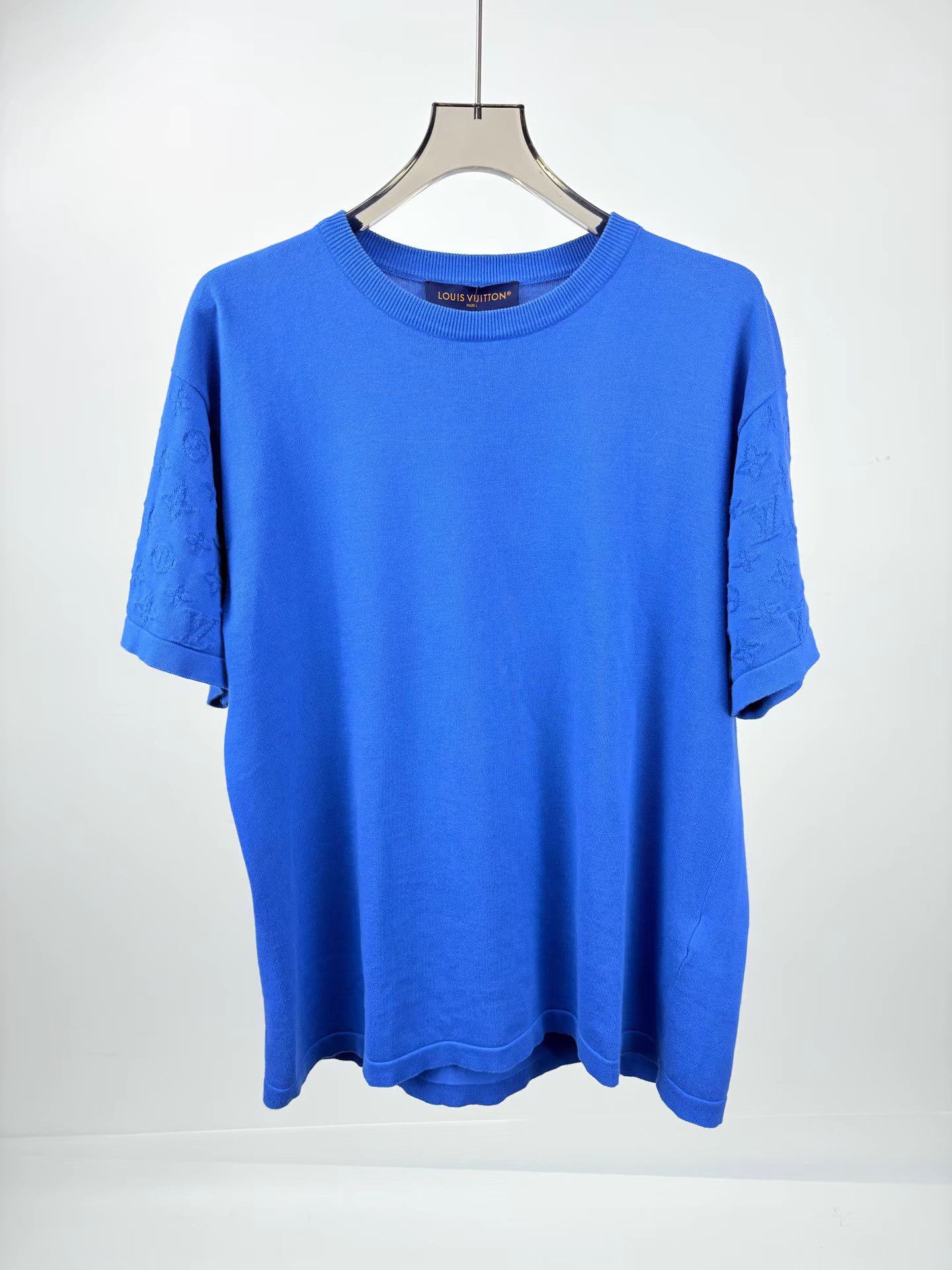 Louis Vuitton LOUIS VUITTON LV New All-Over Logo Arm Knit Short Sleeve K1 Size US L / EU 52-54 / 3 - 1 Thumbnail