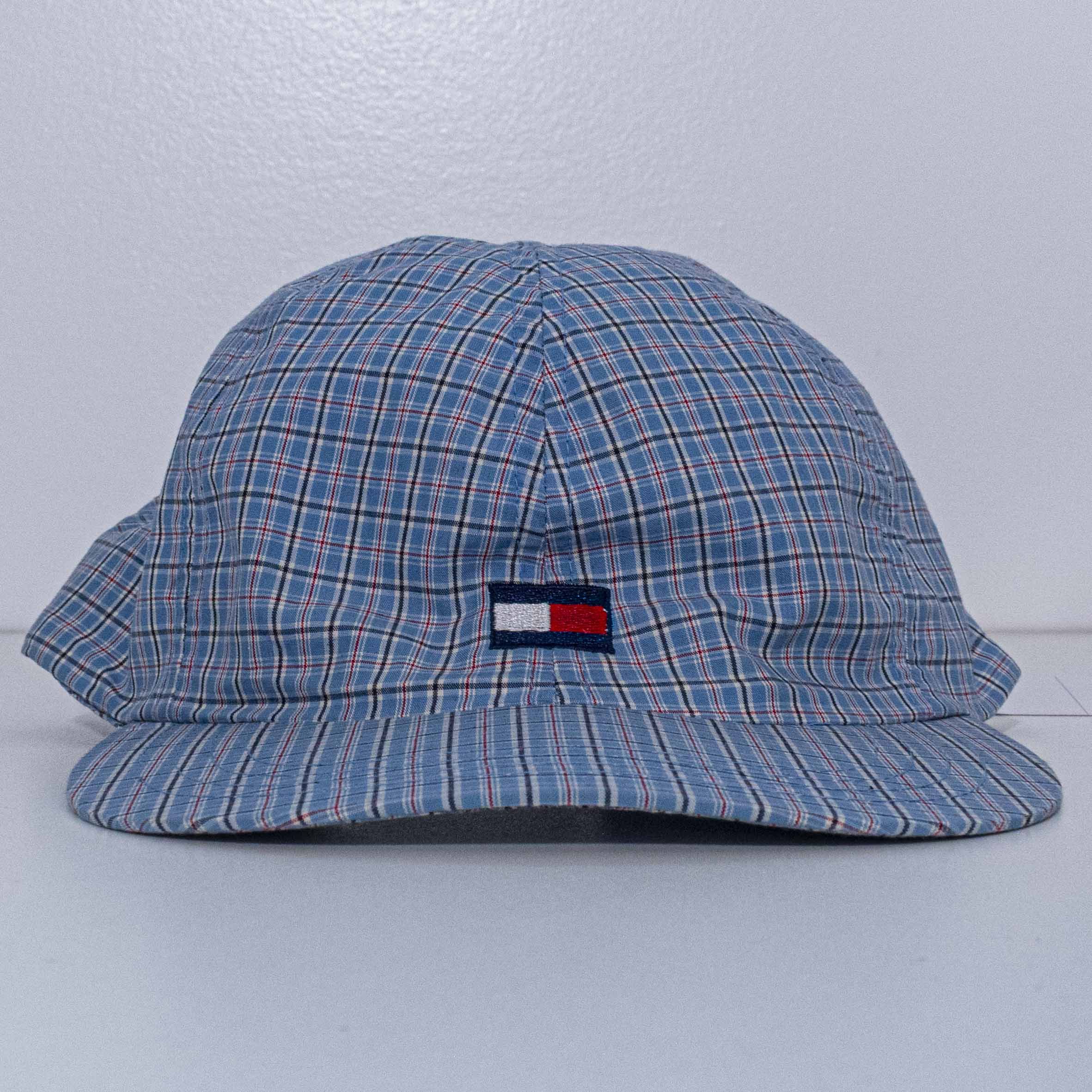Tommy Hilfiger Tommy Hilfiger Plaid Hat Flag Logo Leather Strapback 90s Size ONE SIZE - 2 Thumbnail