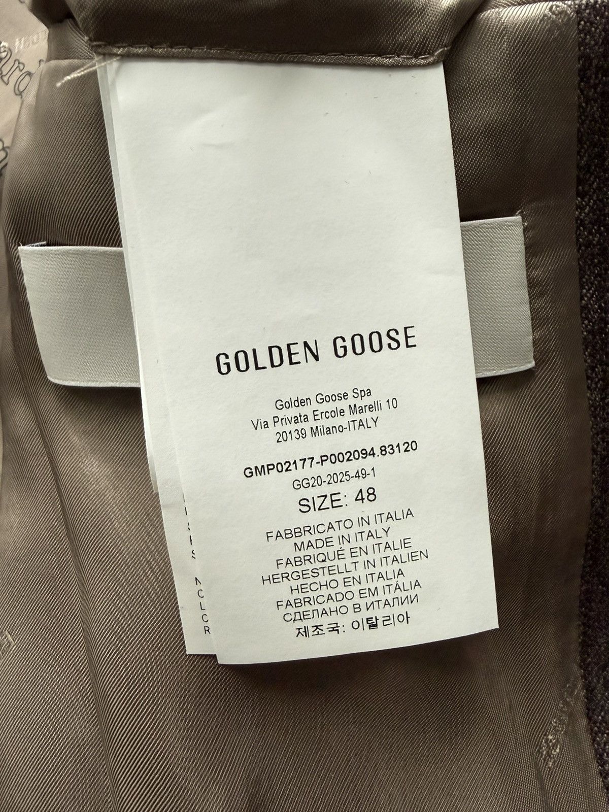 Golden Goose Golden Goose F25 Single-Breast Blazer — IT 48 | Dk Br Stripe Size 48R - 7 Thumbnail