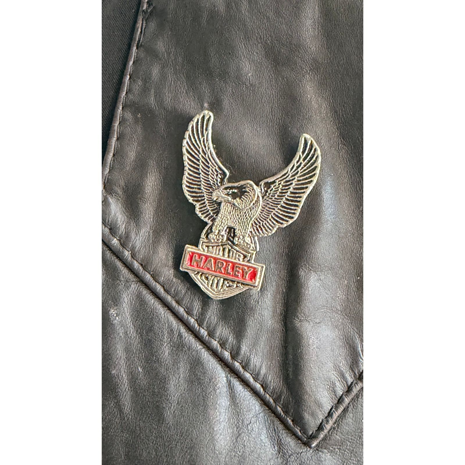 Harley Davidson Vintage Harley Davidson Black Leather Vest Size 44 Size US L / EU 52-54 / 3 - 3 Thumbnail