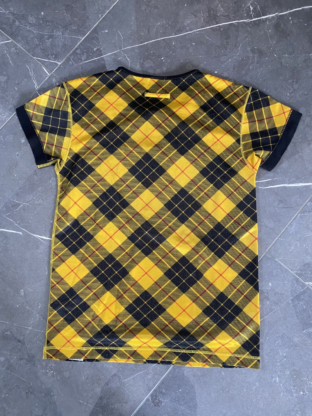 Jean Paul Gaultier Jeanpaulgaultier mesh plaid yellow shirt Size M / US 6-8 / IT 42-44 - 4 Thumbnail