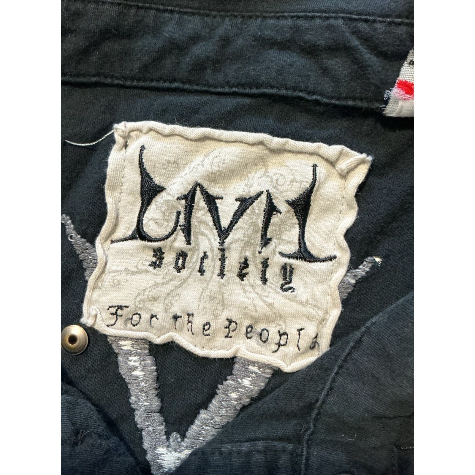 Vintage Civil Society Y2K For The People Koi Fish Skull Stud Cyber Grunge Polo Shirt XL Black Men Size US XL / EU 56 / 4 - 5 Thumbnail