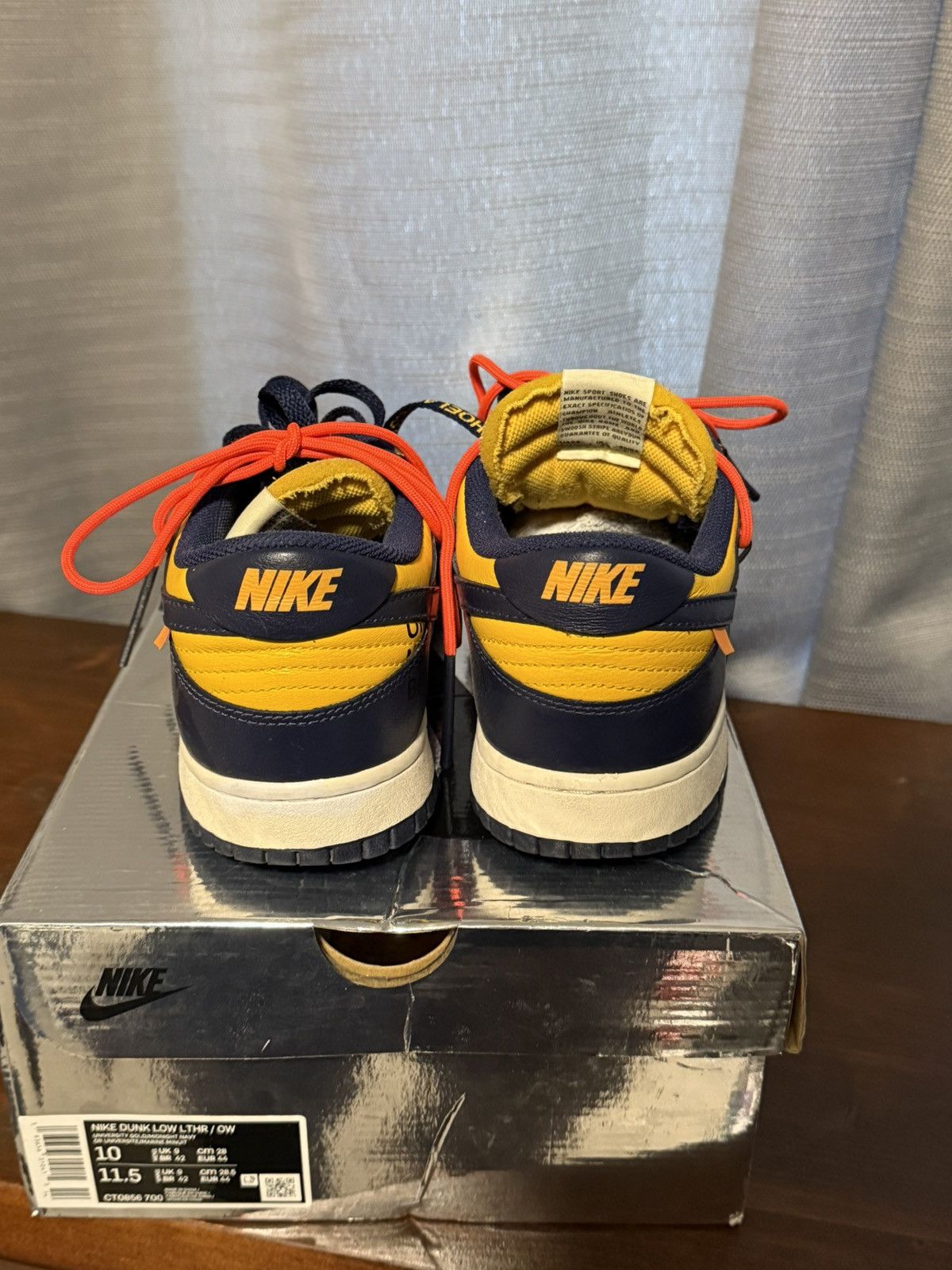 Off-White University Gold Off-White Dunk Size US 10 / EU 43 - 4 Thumbnail