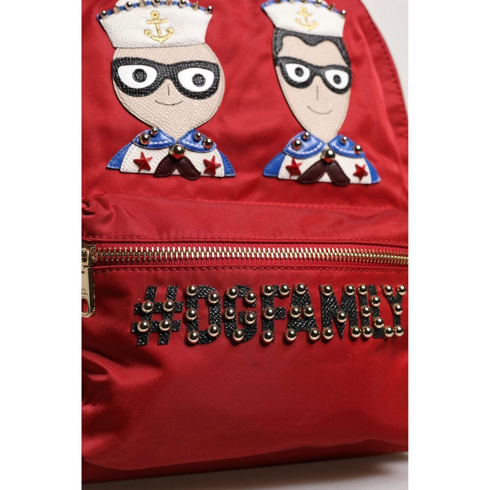 Dolce & Gabbana Dolce & Gabbana Red #DGFAMILY VULCANO Embellishment Backpack Size ONE SIZE - 6 Thumbnail