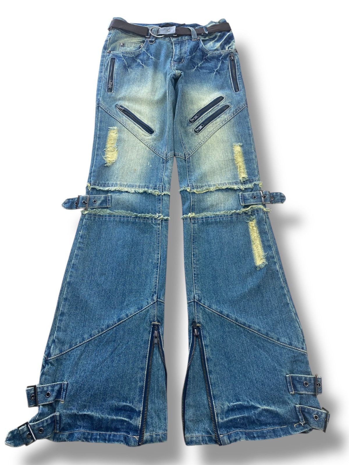 Japanese Brand Japanese Brand 2000s Roshell Gimmick Studded Bondage Flare Size US 28 / EU 44 - 1 Thumbnail