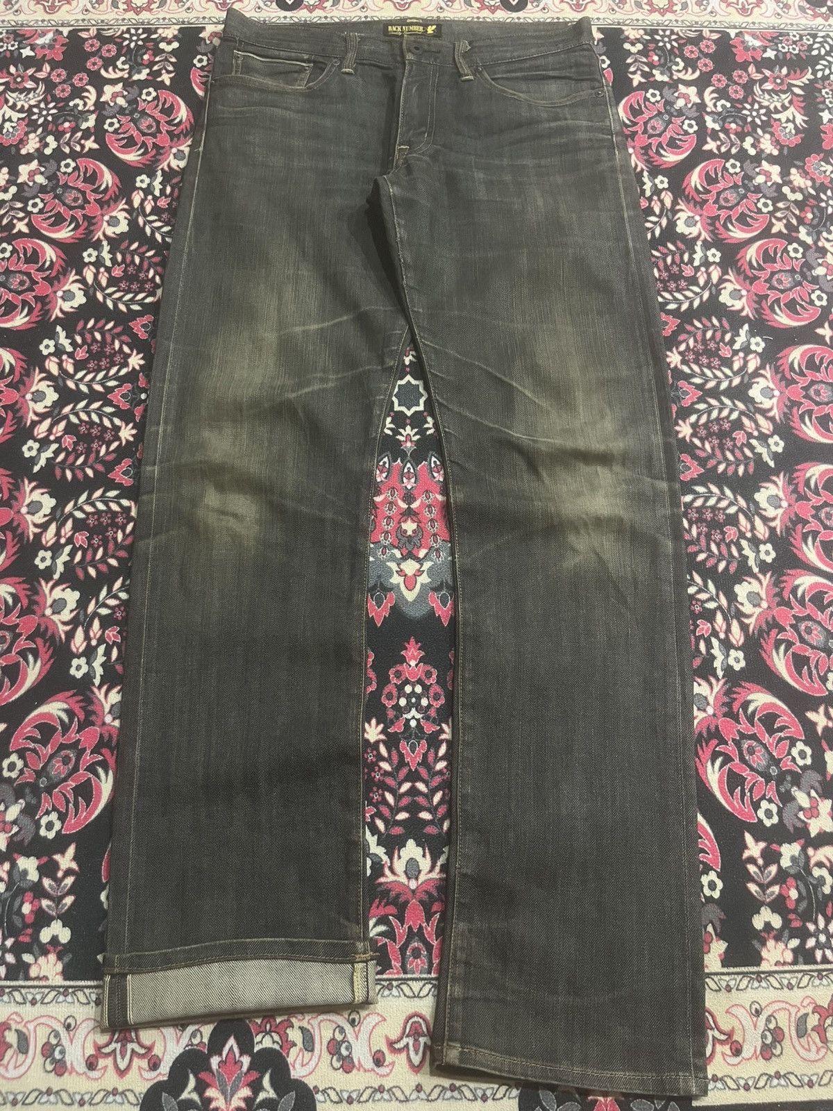 Japanese Back Number Rusty Wash Tight Straight Selvedge Jean