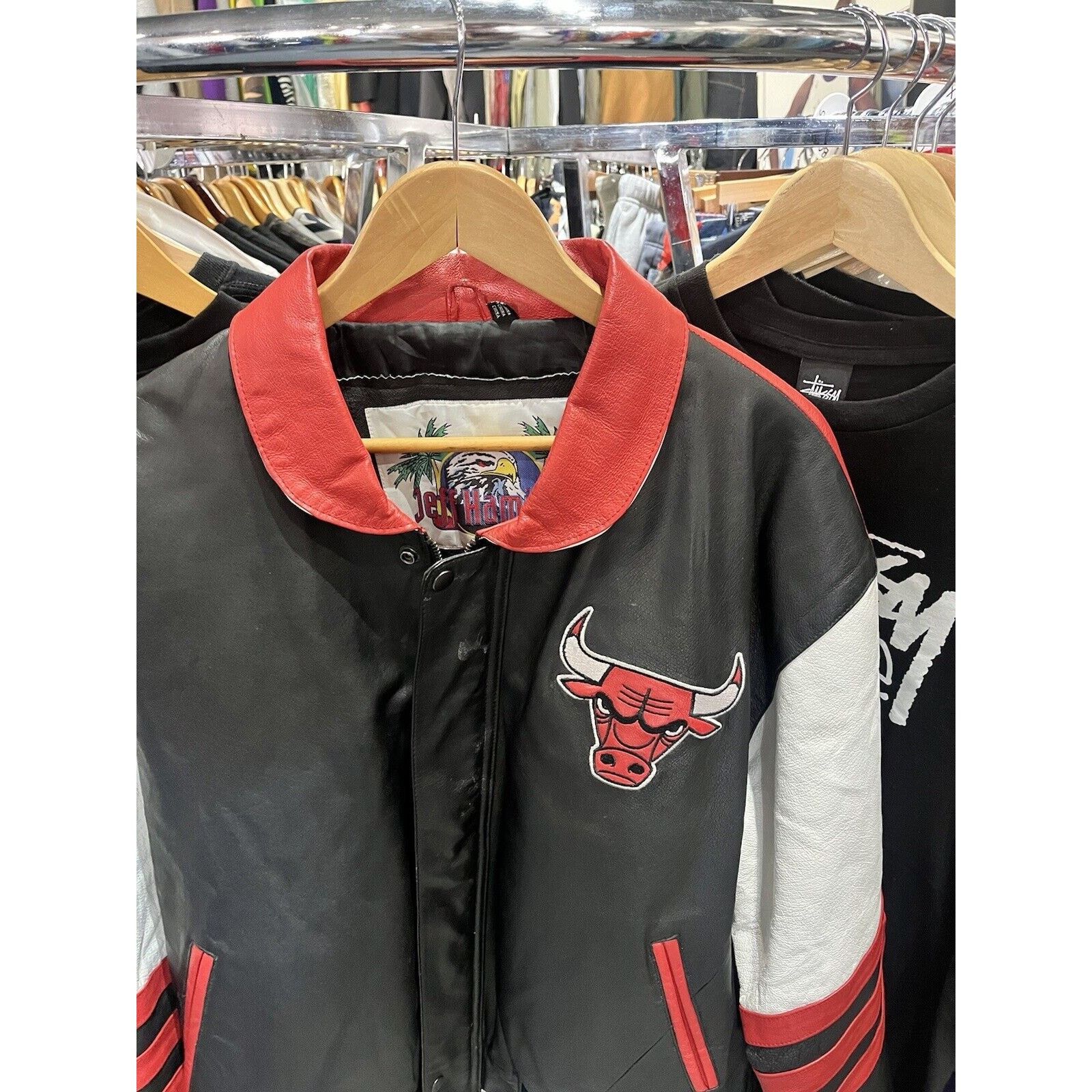 Jeff Hamilton 90s Chicago Bulls Leather Jacket XL