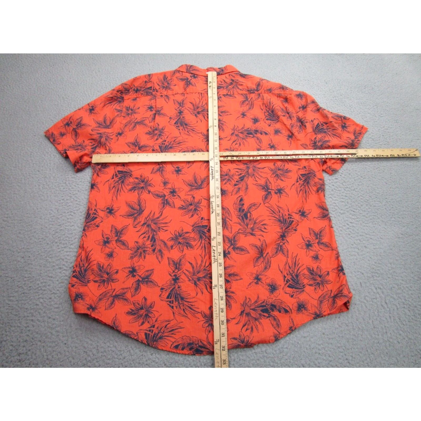 Onia VINTAGE Onia Hawaiian Shirt Mens 2XL Casual Short Sleeve Linen Cotton Blend Orange Blue Floral Size US XXL / EU 58 / 5 - 6 Thumbnail