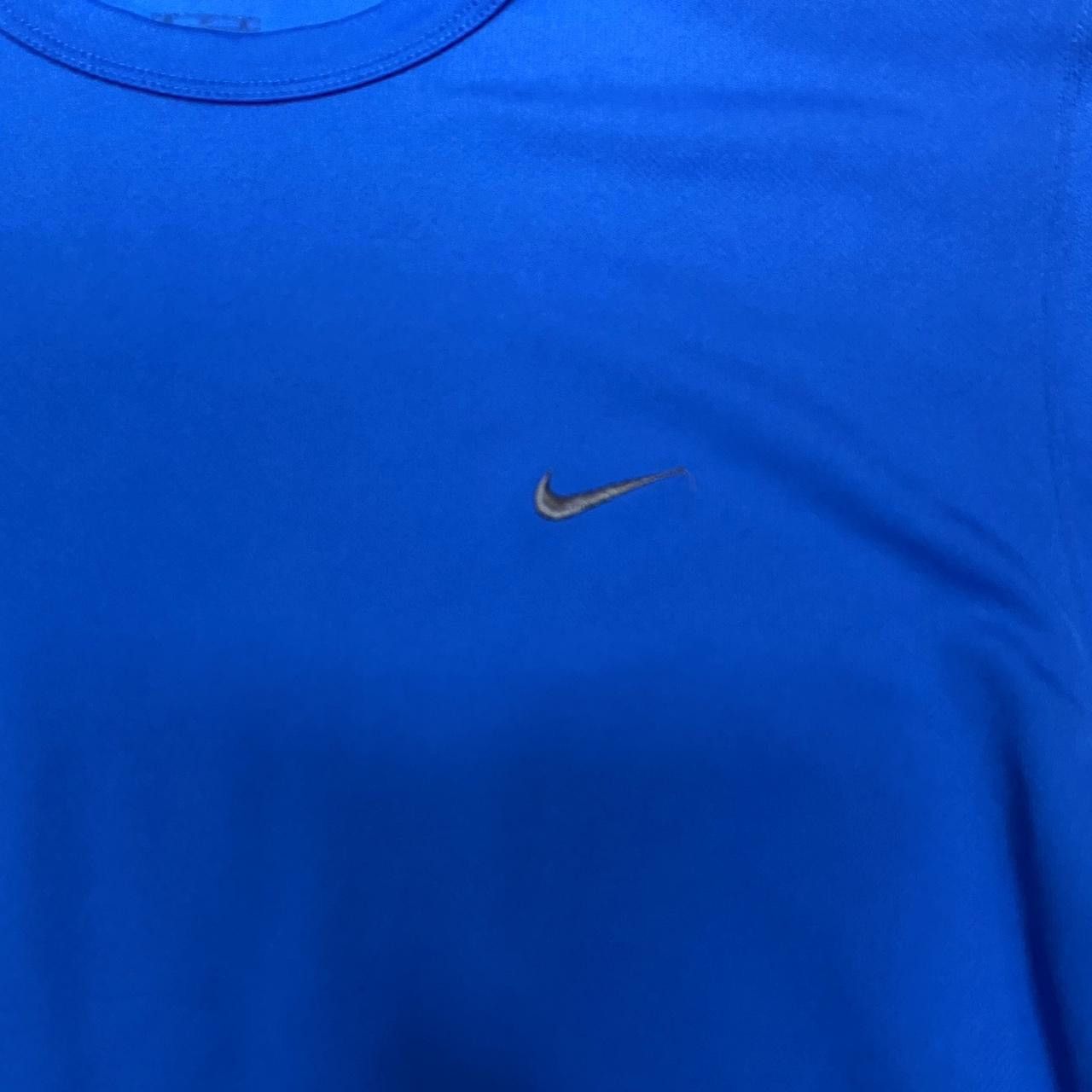 Nike Y2K Nike royal blue dri fit Longsleeve Size US M / EU 48-50 / 2 - 2 Thumbnail