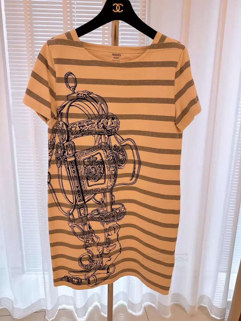Hermes Hermes Moss Grey Striped #Elegant Reins Size S / US 4 / IT 40 - 1 Thumbnail