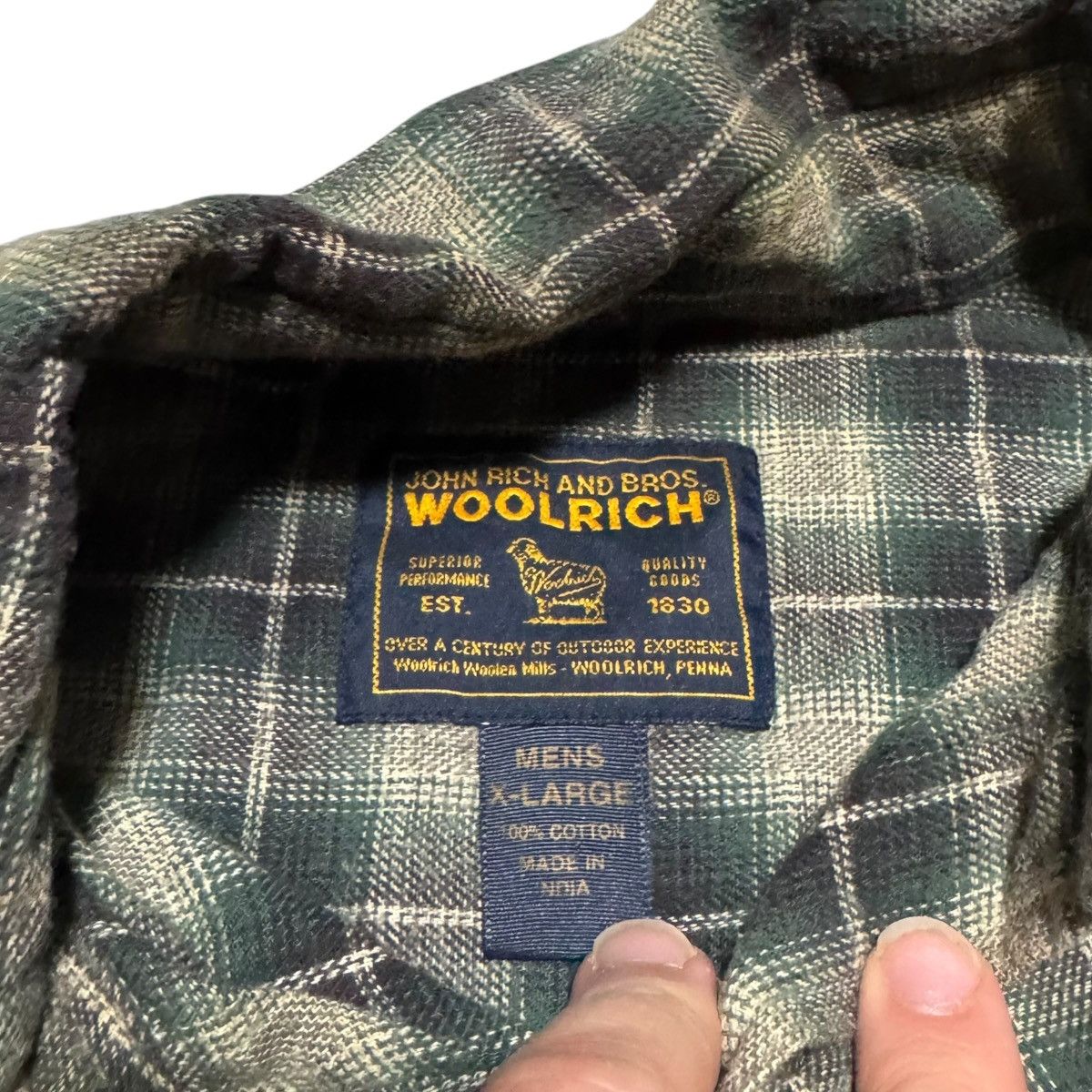 Woolrich Woolen Mills Woolrich Flannel Plaid Casual Button Down Shirt XL Oversized Size US XL / EU 56 / 4 - 5 Thumbnail