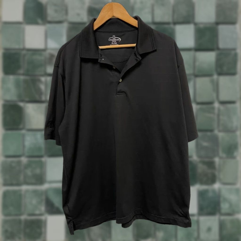 Vintage Champion's Tour Men's Short Sleeve Polo Black XL Size US XL / EU 56 / 4 - 1 Thumbnail