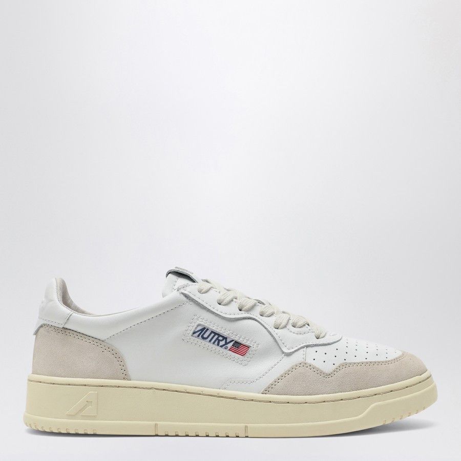 AUTRY o1d2blof0725 Leather Low-Top Sneakers in White/Beige Size US 11 / EU 44 - 1 Thumbnail