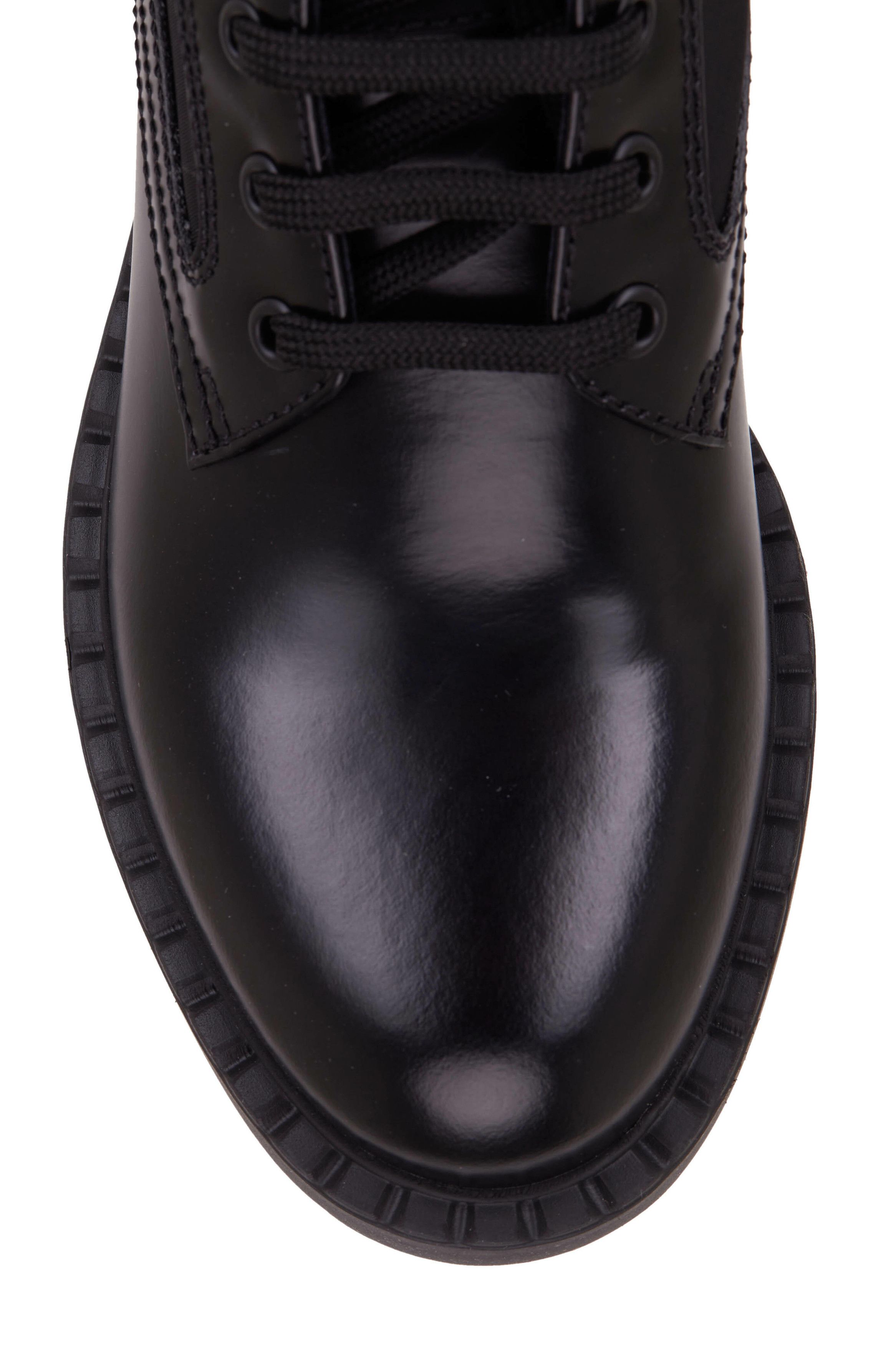 Prada Prada Black Lace Up Combat Military Ankle Mid Calf Boot 36.5 Size US 6.5 / IT 36.5 - 8 Thumbnail