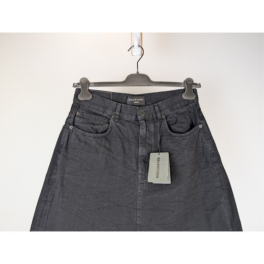 Balenciaga o1rshd1 Low Crotch Light Japanese Denim Pants in Black Size US 30 / EU 46 - 3 Thumbnail