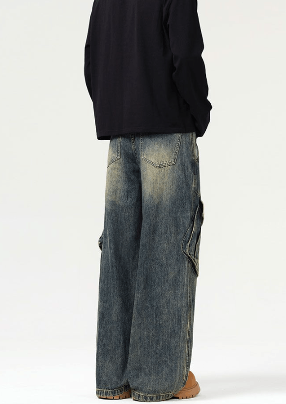 Japanese Brand × Vintage American street retro men's loose cargo baggy jeans Size US 32 / EU 48 - 5 Thumbnail
