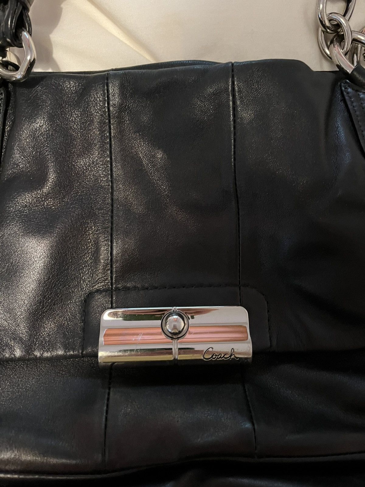 Coach Coach black leather handbag Size ONE SIZE - 2 Thumbnail