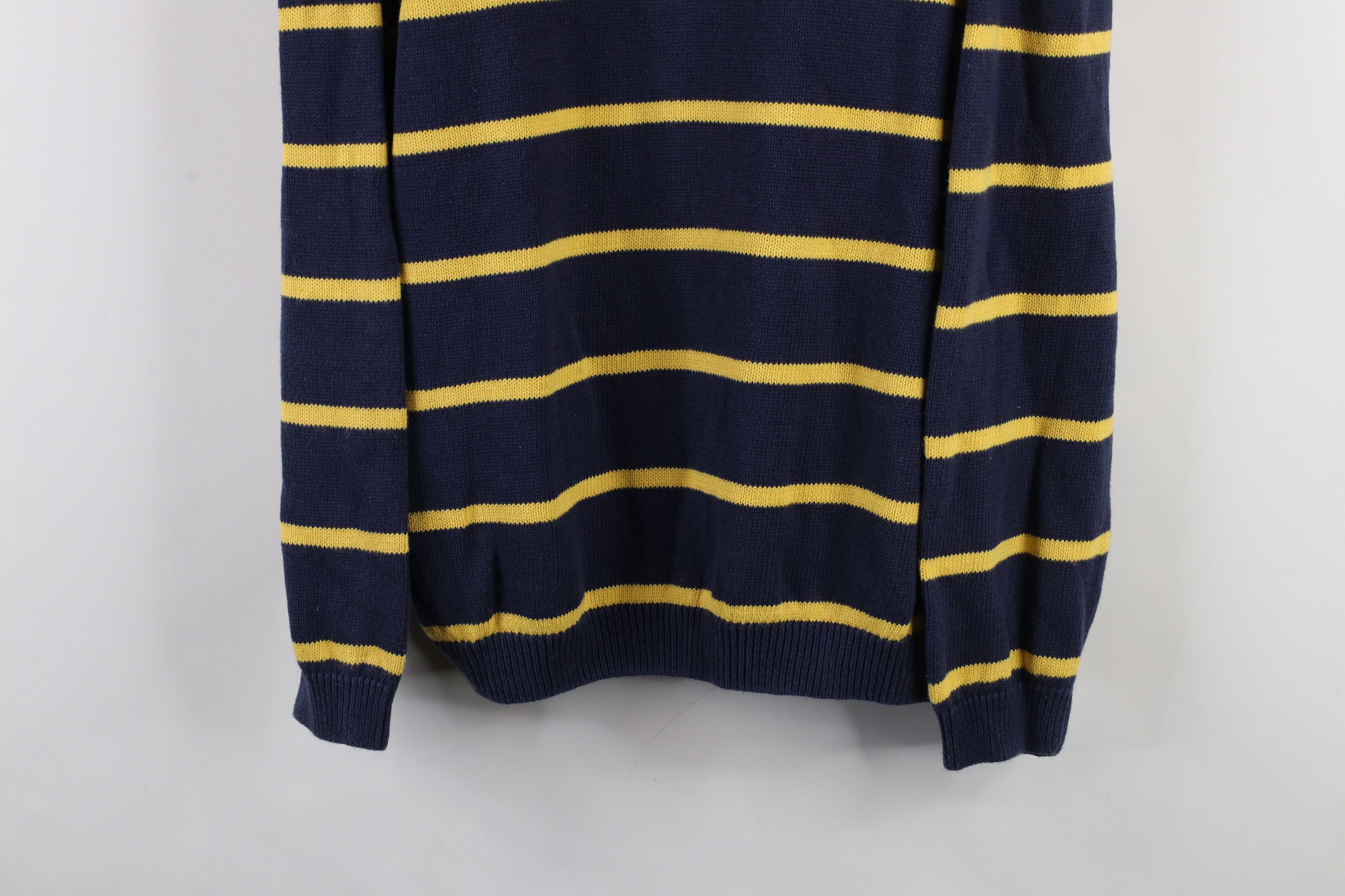 Vintage Vintage 90s University of Michigan Striped Crewneck Sweater Size US L / EU 52-54 / 3 - 3 Thumbnail