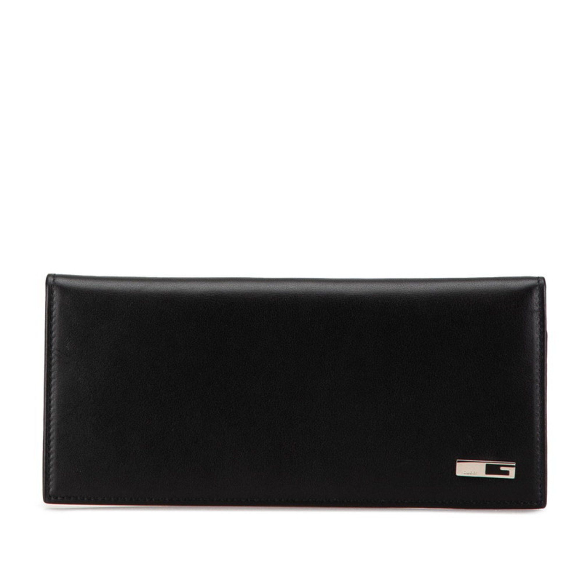 Gucci Gucci G Long Wallet 030 2067 1615 Black Leather Men's GUCCI Size ONE SIZE - 1 Thumbnail
