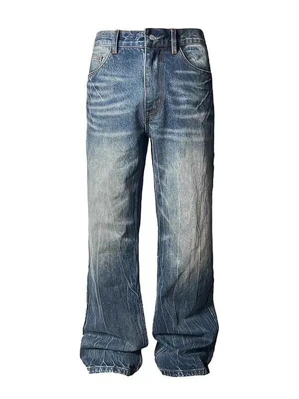 VIBE Vintage washed distressed lightning pleat micro-flare jeans Size US 31 - 4 Thumbnail