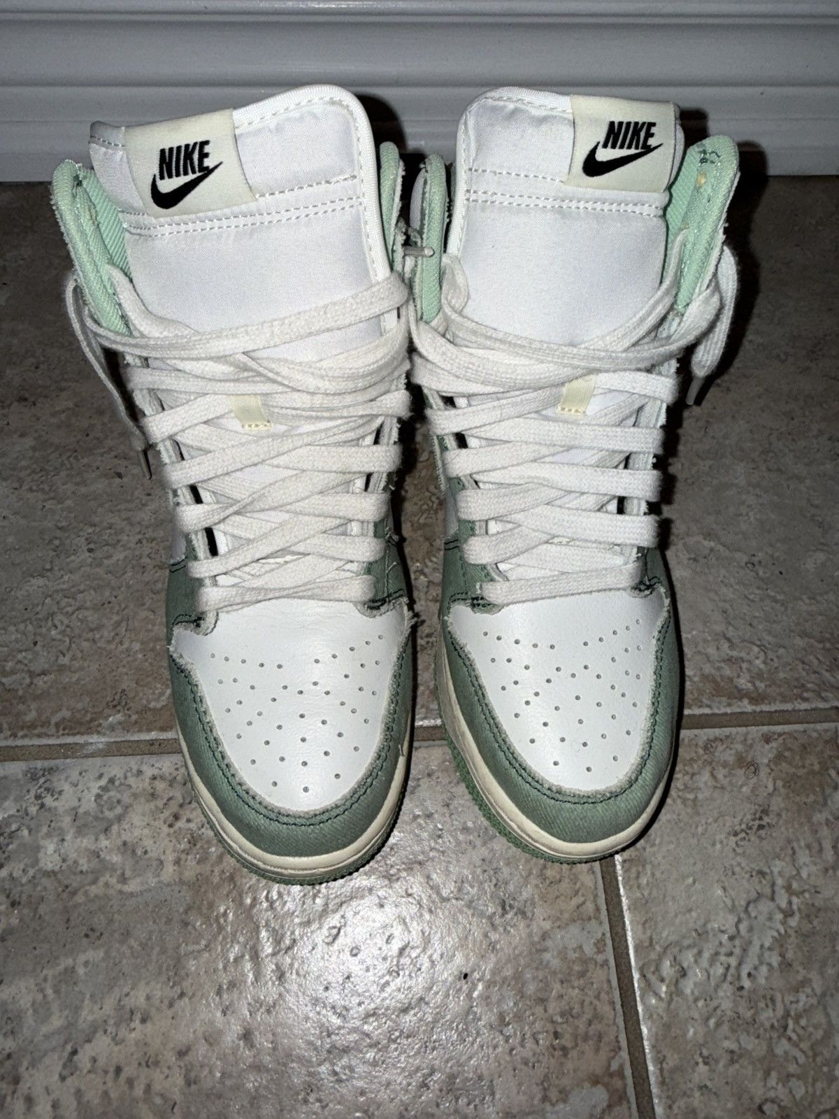 Nike 1985 Enamel Green Denim Dunks Size US 7.5 / IT 37.5 - 2 Thumbnail