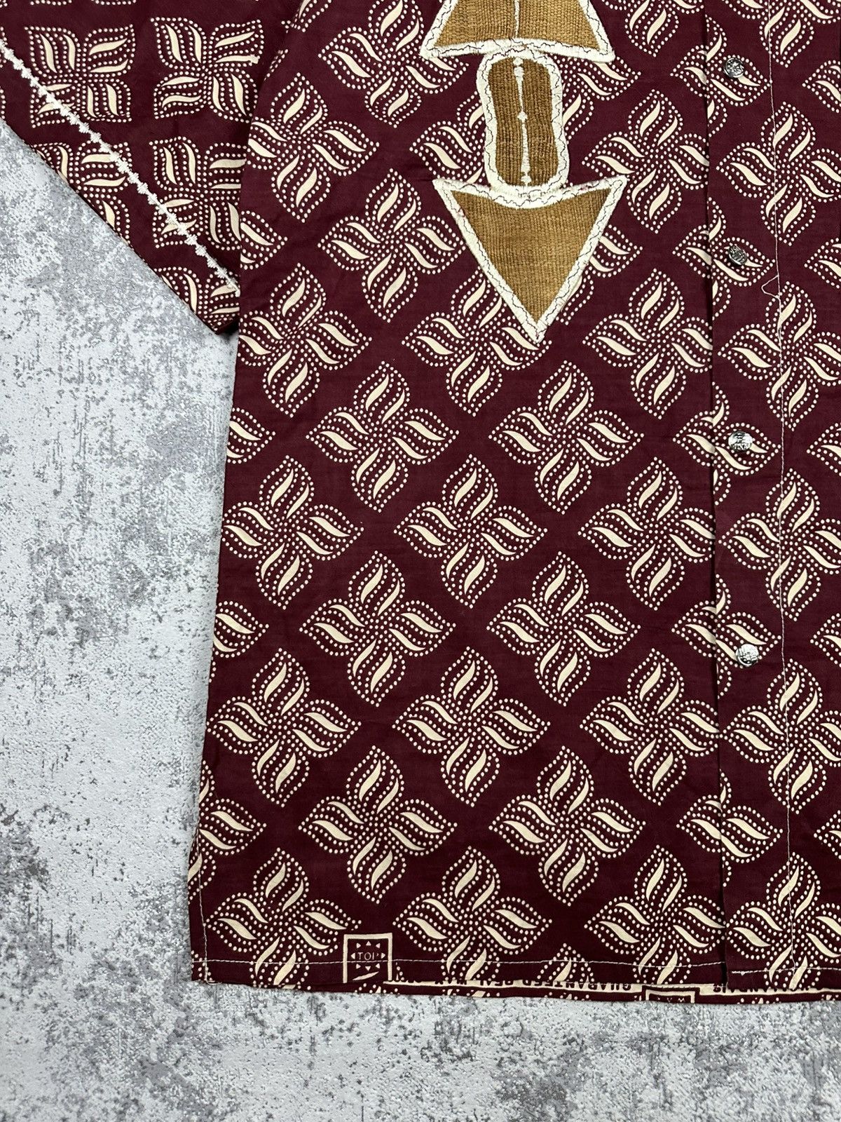 Vintage Handmade African Wax Print Shirt USA Buttons Size US XL / EU 56 / 4 - 6 Thumbnail