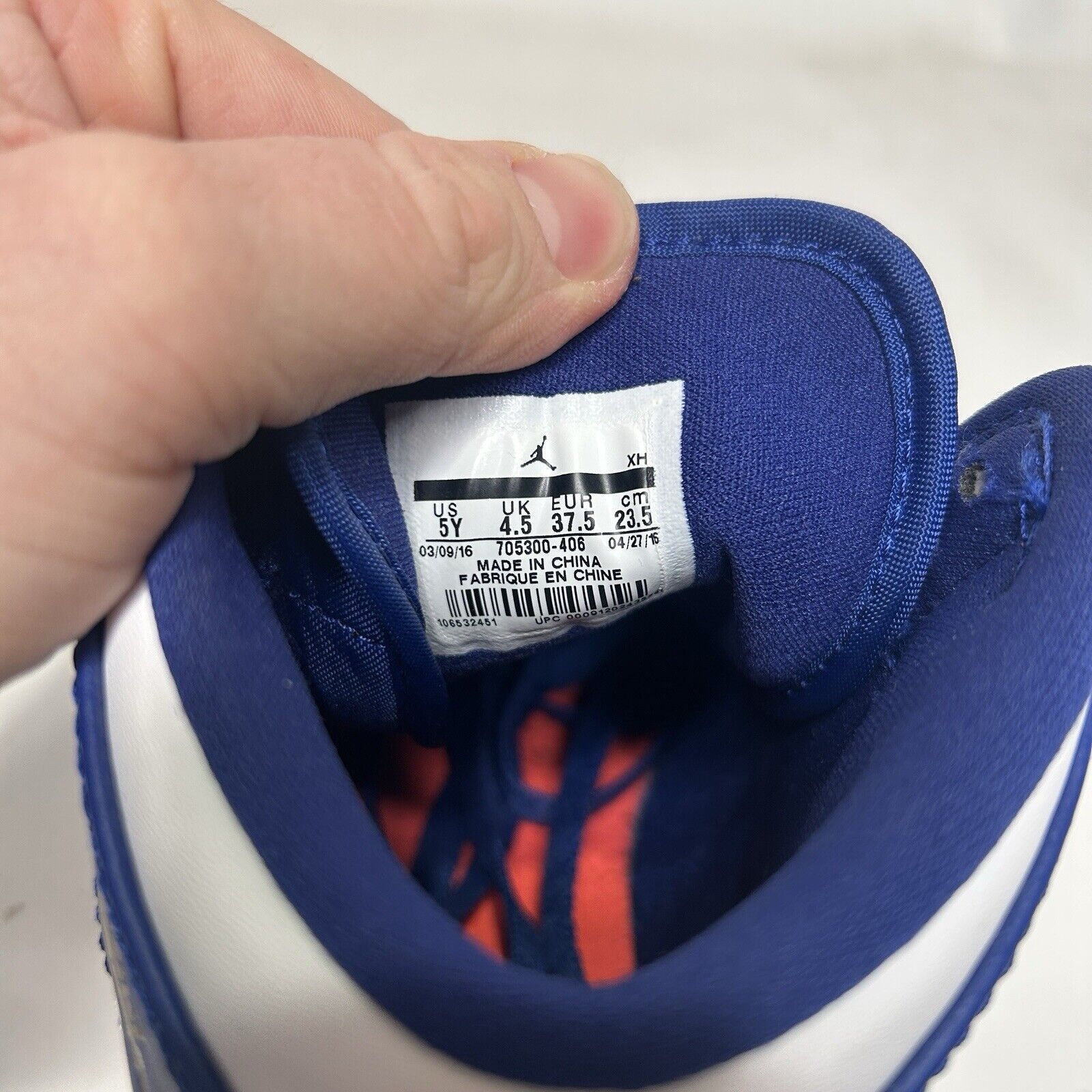 Nike Nike Air Jordan 1 Retro High BG “Deep Royal Blue” 2024 Size US 6.5 / IT 36.5 - 8 Thumbnail