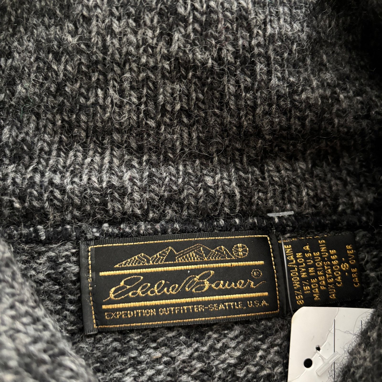 Eddie Bauer × Vintage Vintage Eddie Bauer Gray Wool Shawl Collar Sweater Sz M Size US M / EU 48-50 / 2 - 3 Thumbnail