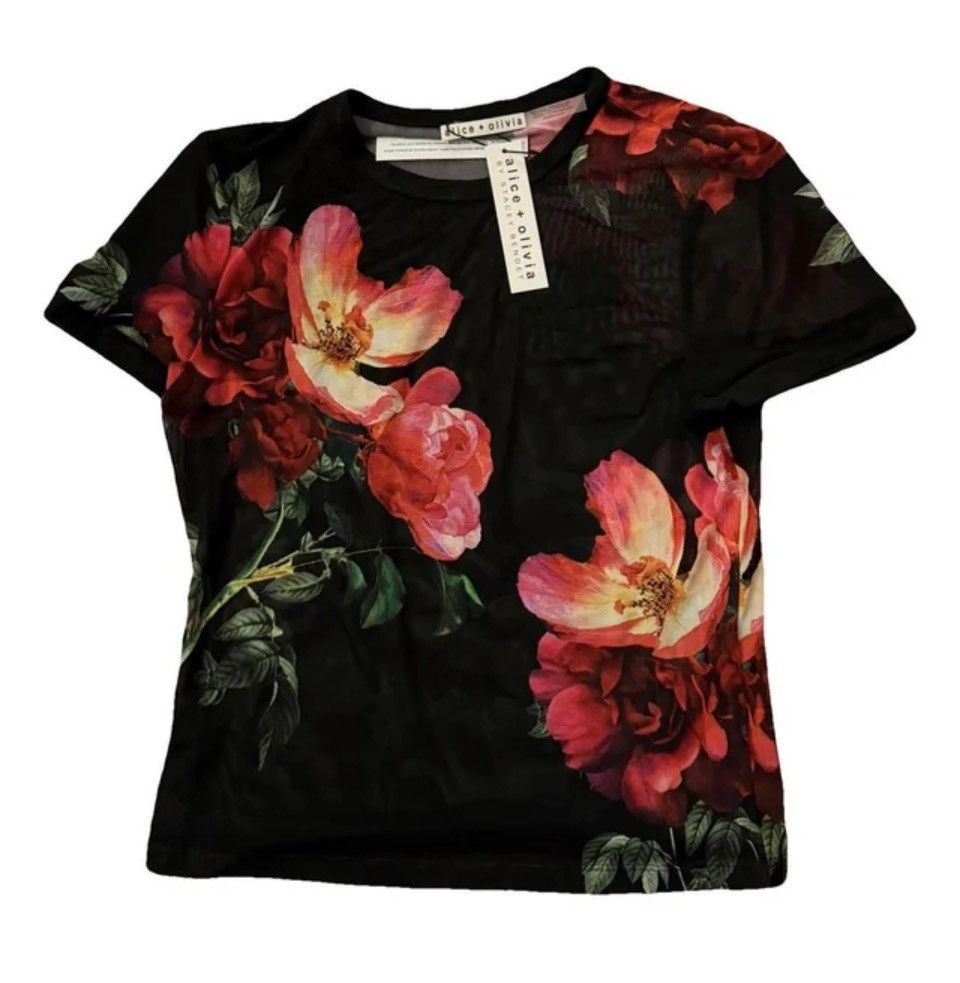 Alice + Olivia Alice & Olivia Tess Mesh T Shirt Size S / US 4 / IT 40 - 1 Thumbnail