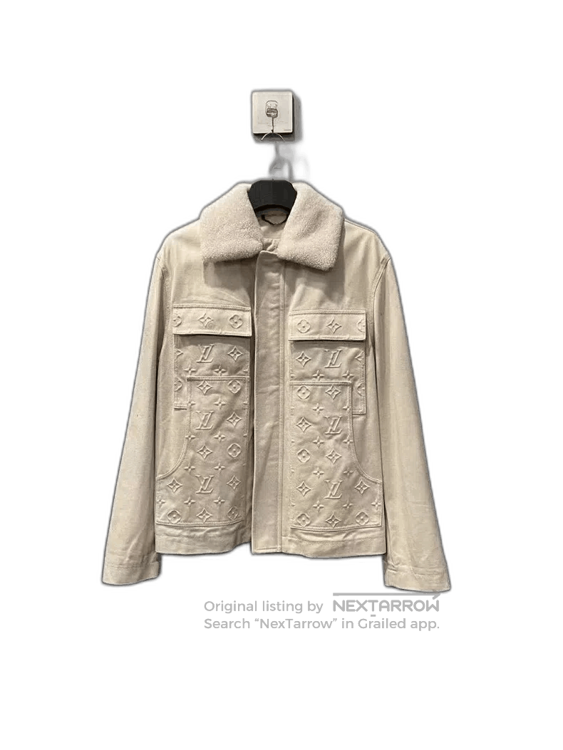 Louis Vuitton Louis Vuitton LV wood embossed Logo denim jacket. Size US L / EU 52-54 / 3 - 1 Thumbnail