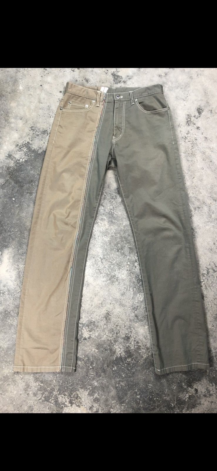 Comme des Garcons Homme CDG split two tone pants Size US 30 / EU 46 - 1 Thumbnail