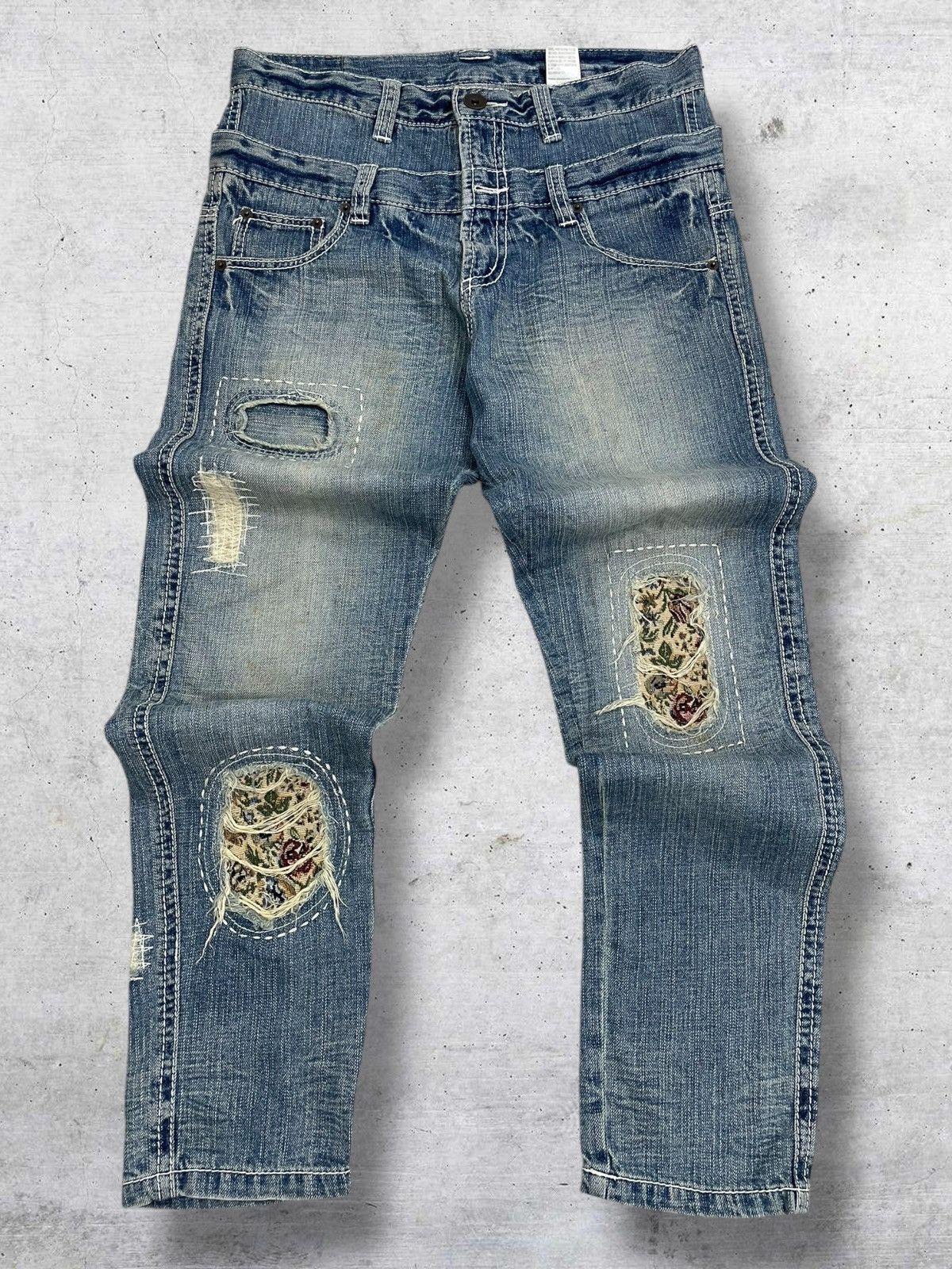 semanticdesign VINTAGE STITCH STUDIO OG JAPAN DESIGNER DOUBLE WAIST DENIM Size US 32 / EU 48 - 1 Thumbnail