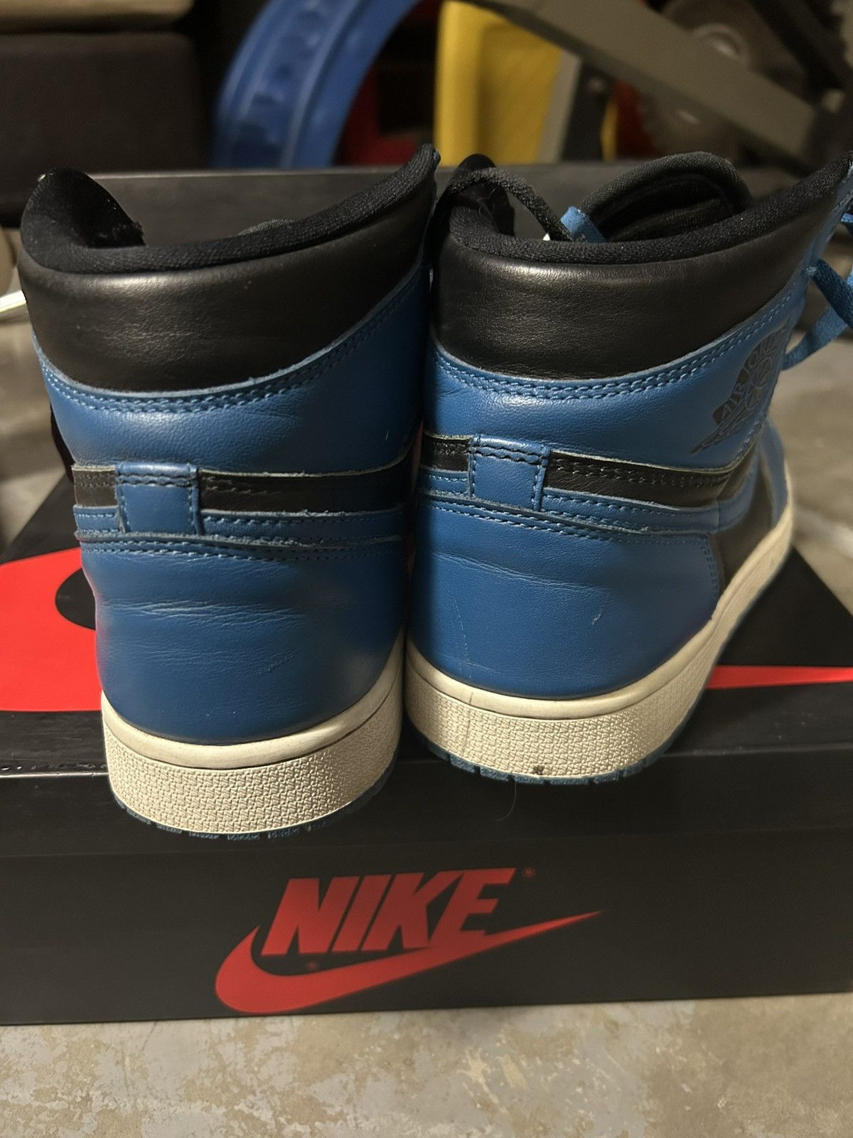 Jordan Brand × Nike Jordan Air 1 Retro High OG Dark Marina Blue Size US 9 / EU 42 - 6 Thumbnail