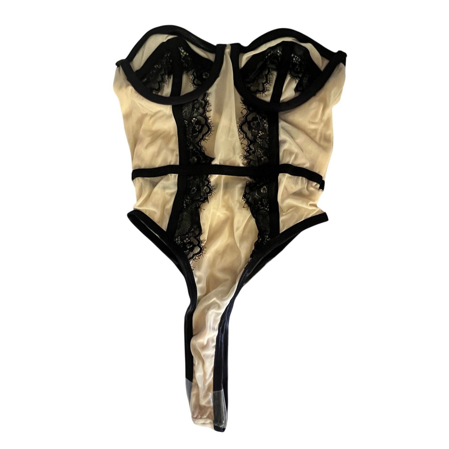PrettyLittleThing Prettylittlething Lace Mesh Underwire Lingerie Bodysuit XS Size ONE SIZE - 1 Thumbnail