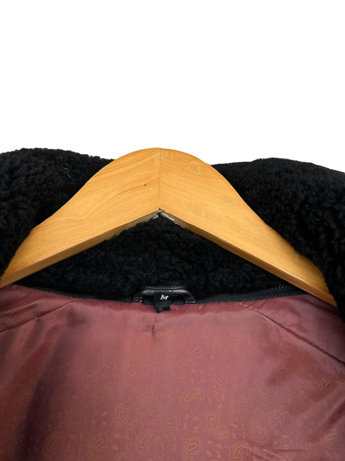 Vintage Vintage Black Shearling Fur Leather Coat Jacket Size US XL / EU 56 / 4 - 14 Thumbnail