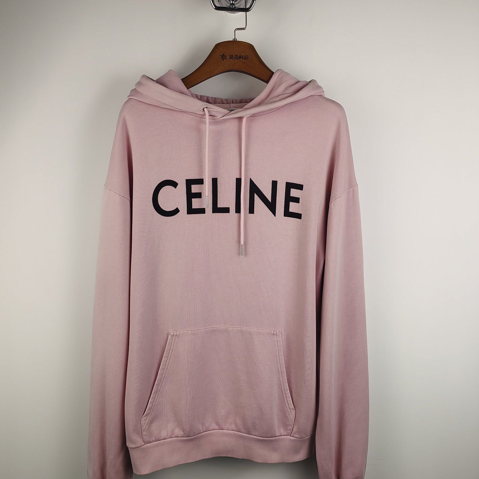 Celine CELINE Logo Print Hoodie Pink XS Size XS / US 0-2 / IT 36-38 - 1 Thumbnail