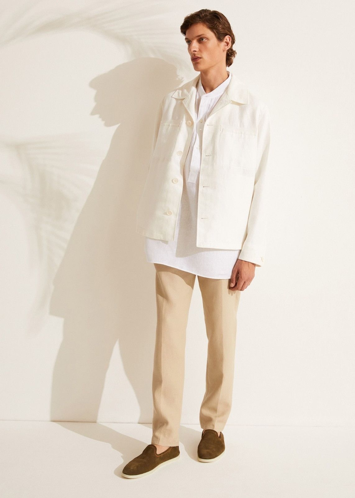 Loro Piana o1srvl11e0924 Kalama Overshirt in Off White Size US XL / EU 56 / 4 - 2 Thumbnail