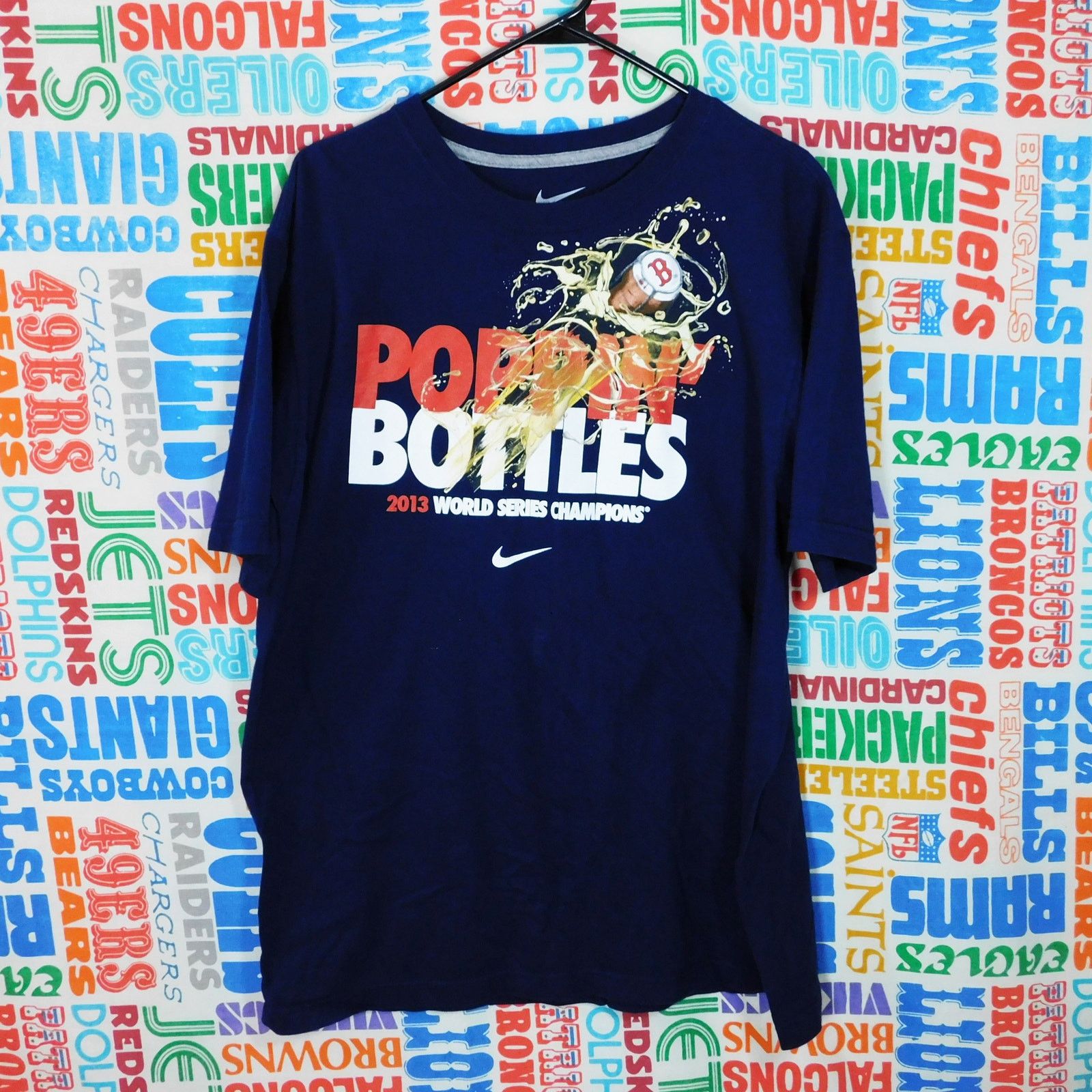 Nike Nike Boston Red Sox 2013 World Series Poppin Bottles Tee XL Size US XL / EU 56 / 4 - 1 Thumbnail