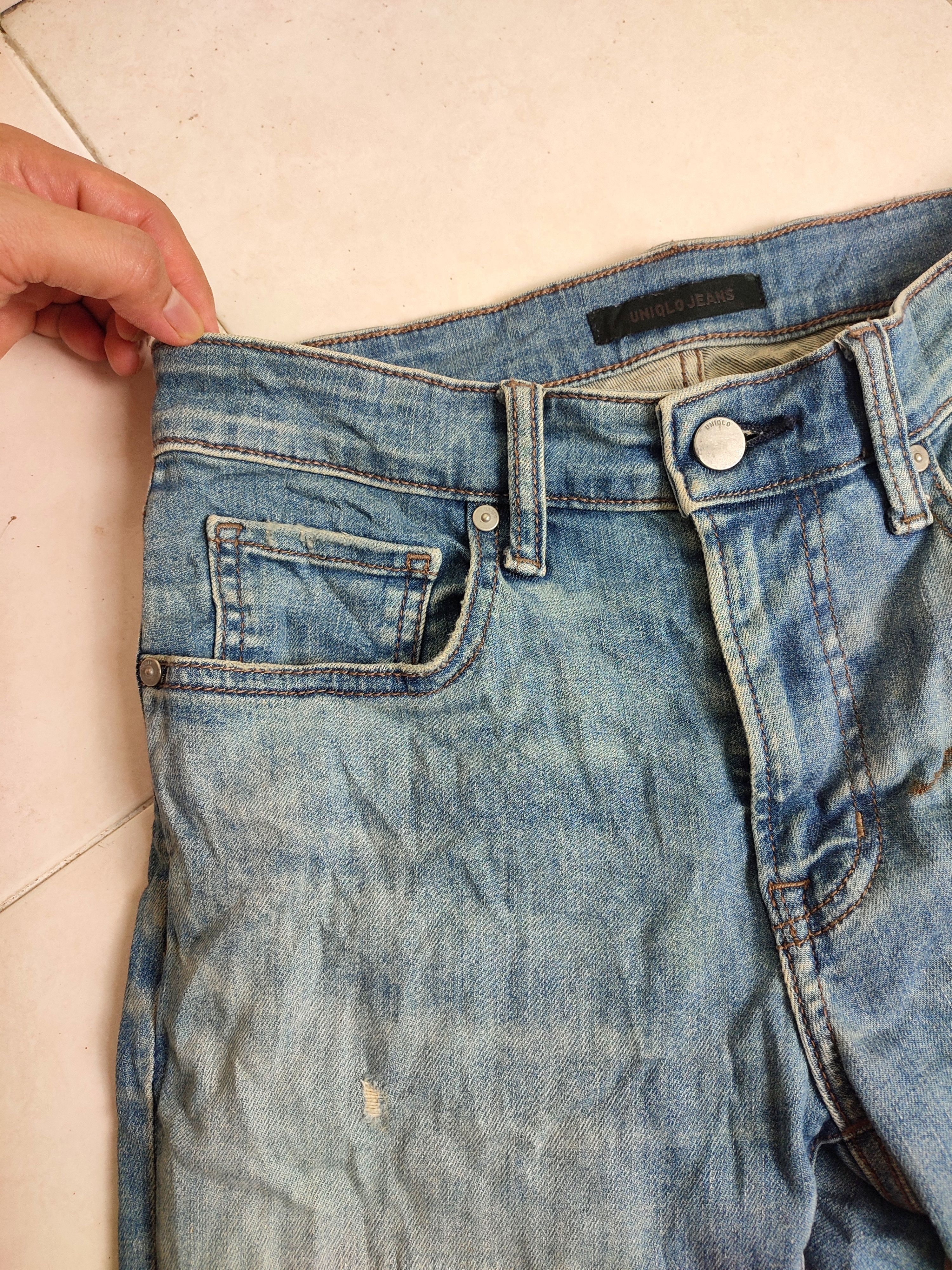 Designer × Japanese Brand × Uniqlo 💥Flare💥 Uniqlo Distressed Jeans Size US 28 / EU 44 - 5 Thumbnail