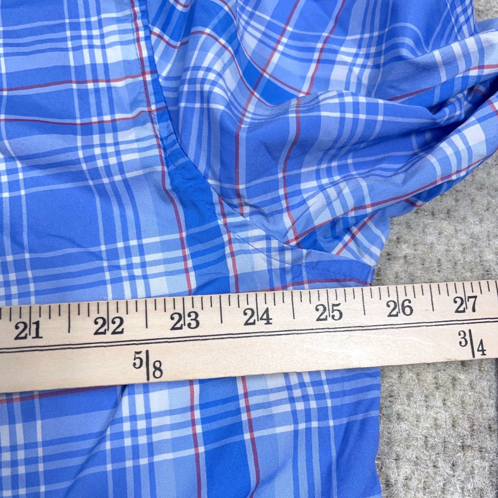 Vineyard Vines Vineyard Vines Shirt Men XL Blue Plaid Performance Button Up Nylon Classic Fit Size US XL / EU 56 / 4 - 7 Thumbnail