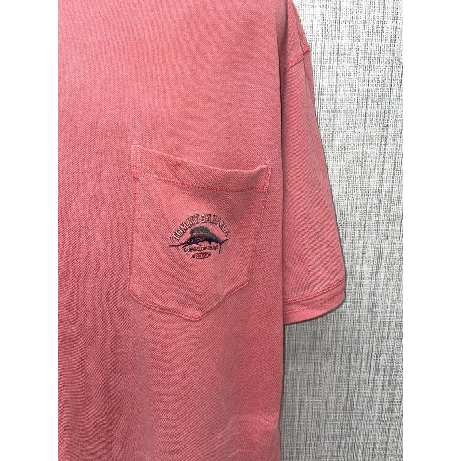 Tommy Bahama Tommy Bahama T-Shirt Red Pocket Tee 100% Cotton Mens XL Size US XL / EU 56 / 4 - 3 Thumbnail