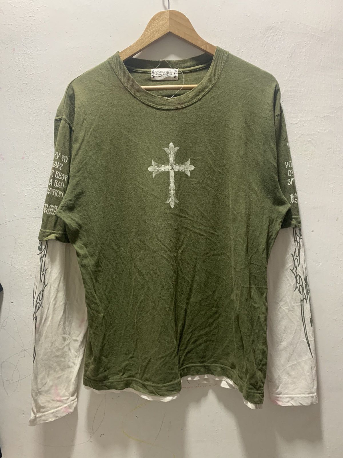 If Six Was Nine Vintage karma cross logo Long Sleeve Size US L / EU 52-54 / 3 - 2 Thumbnail