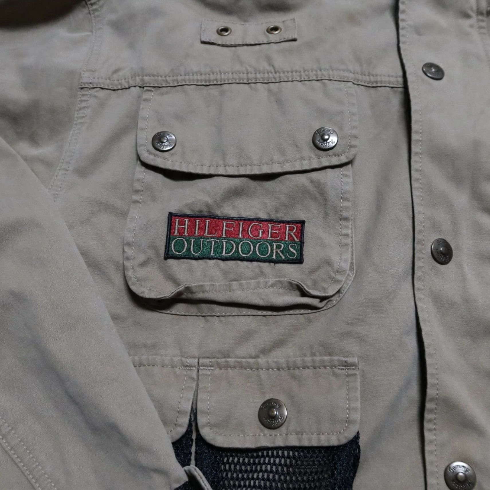 Tommy Hilfiger VINTAGE Tommy Hilfiger Outdoors Jacket Mens Large Brown 90s Ranger Division 82nd Hunting Size US L / EU 52-54 / 3 - 4 Thumbnail