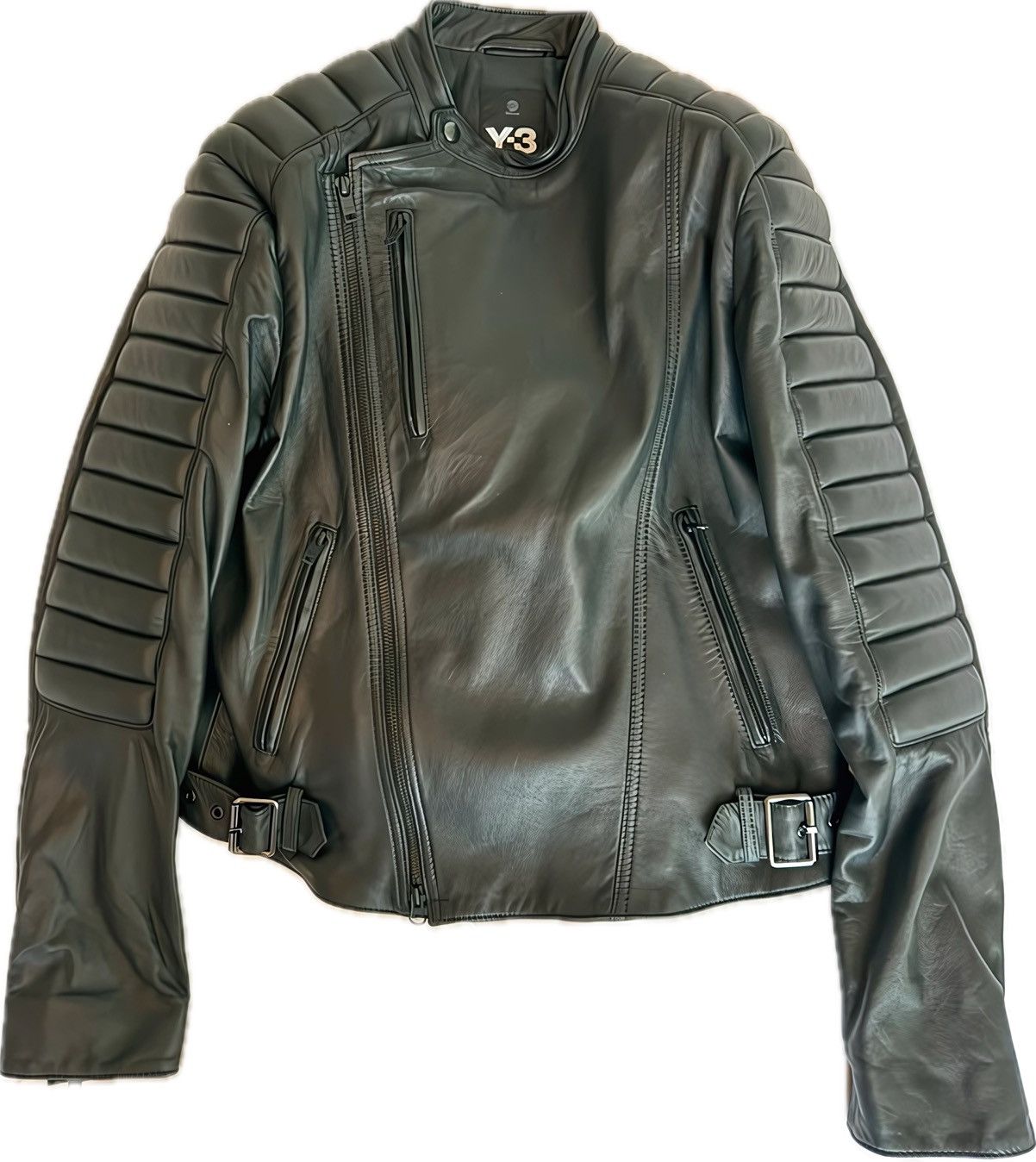 ジャケット・アウター 00s yohji yamamoto lamb lether jacket Y-3 × Yohji Yamamoto LAMB LEATHER BIKER JACKET | Grailed