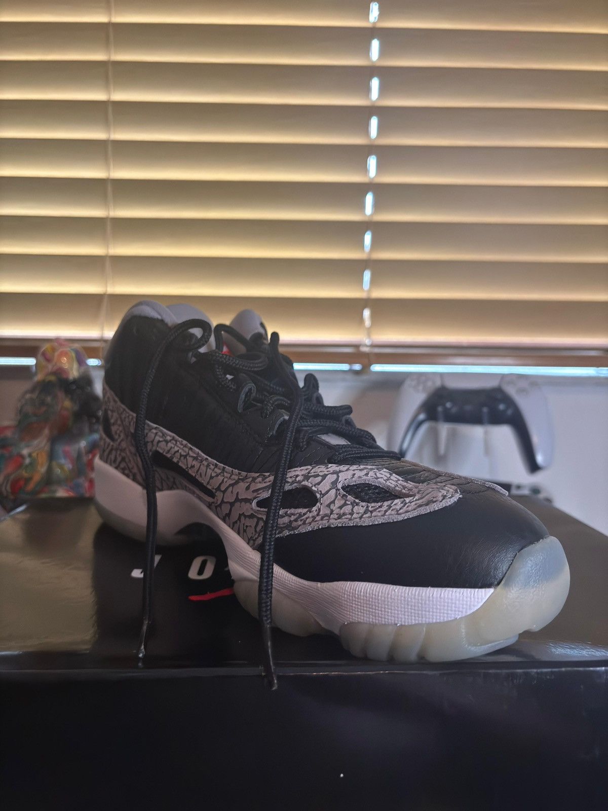 Jordan Brand Air Jordan 11 Retro Low IE "Black Cement" Size US 11 / EU 44 - 3 Thumbnail