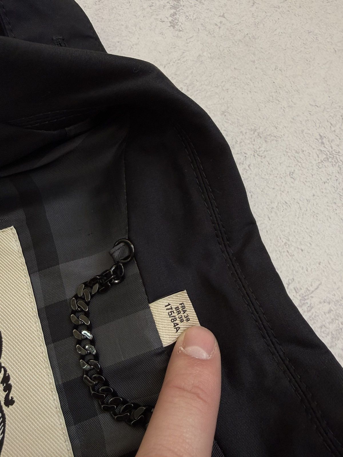 Burberry Burberry London Black Cotton Trench Coat Jacket Nova Check Size S / US 4 / IT 40 - 12 Thumbnail