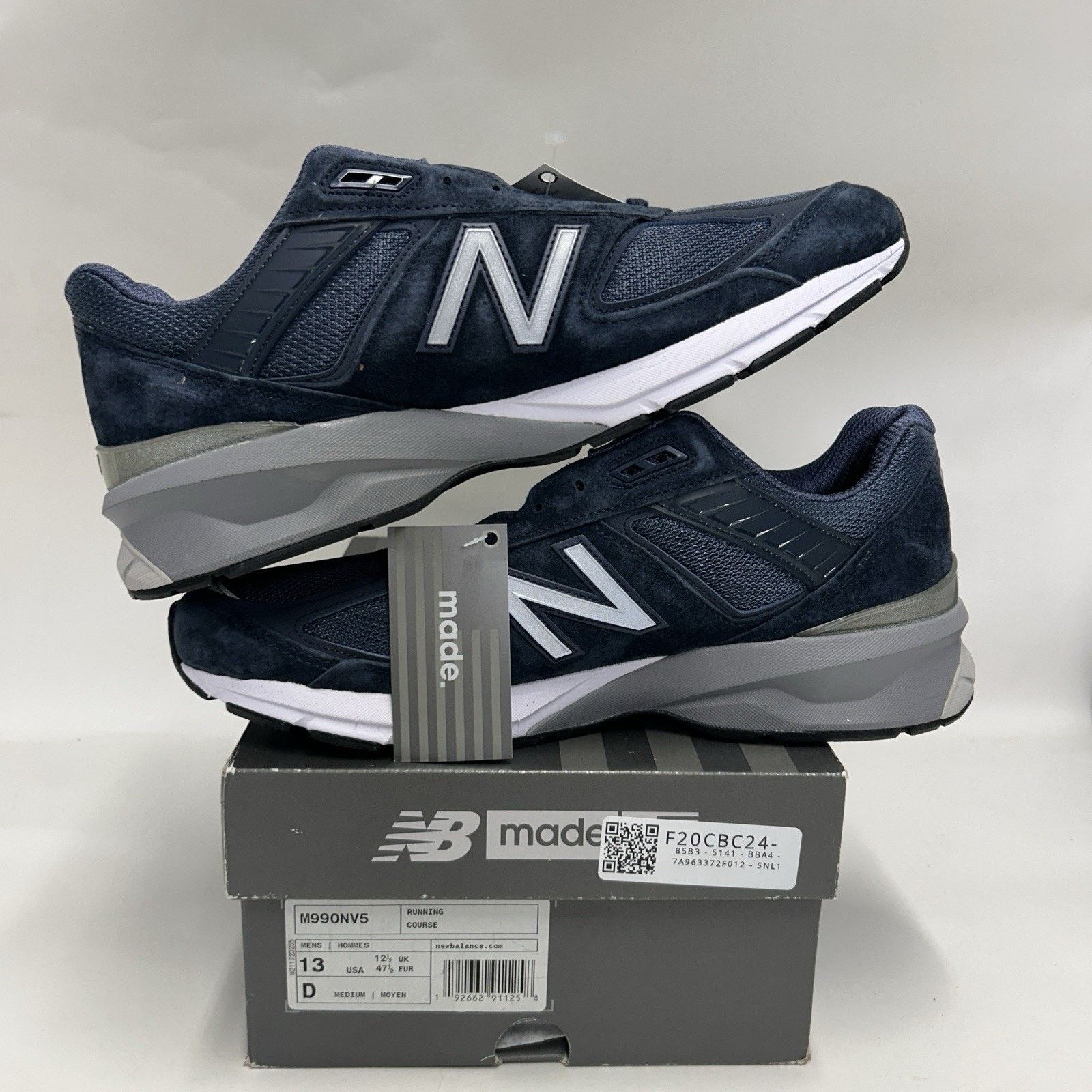 New Balance New Balance 990v5 Sneakers “Navy/Silver” M990NV5 Size US 13 / EU 46 - 3 Thumbnail