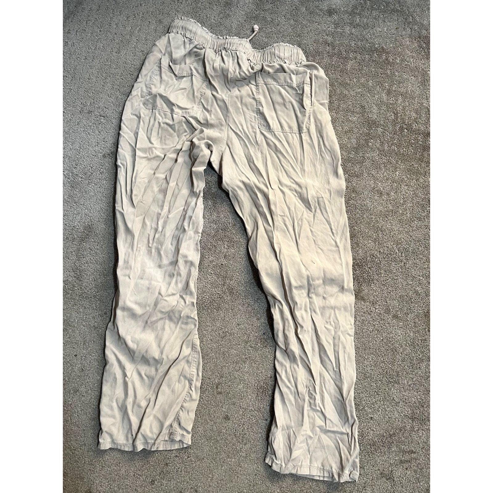 Splendid Splendid Womens Drawstring Viscose Casual Trousers Pants Beige Size Medium Size 32" / US 10 / IT 46 - 3 Thumbnail