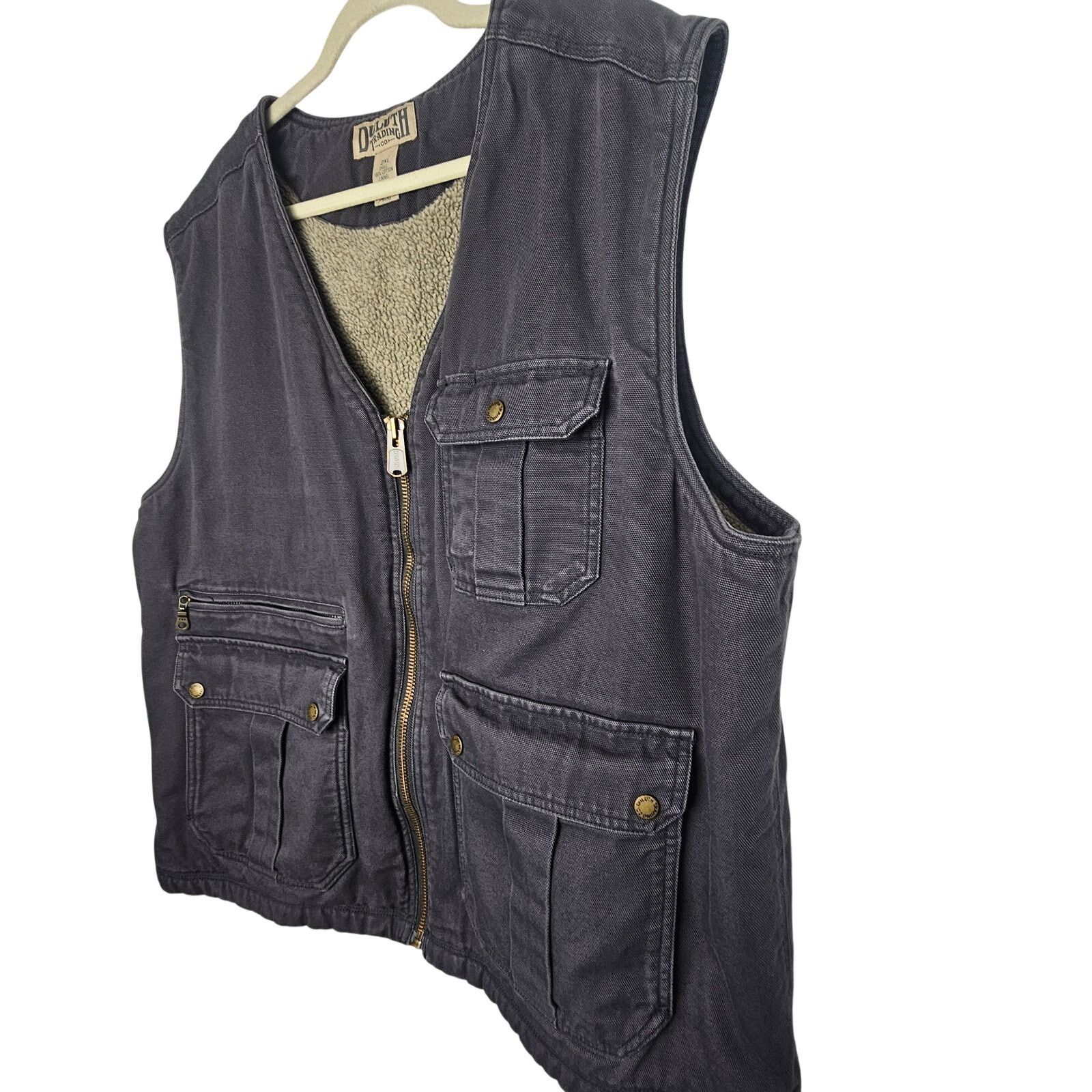 Duluth Trading Company Duluth Trading Co Sherpa Lined Full Zip Heavy Canvas Vest Size US XXL / EU 58 / 5 - 4 Thumbnail