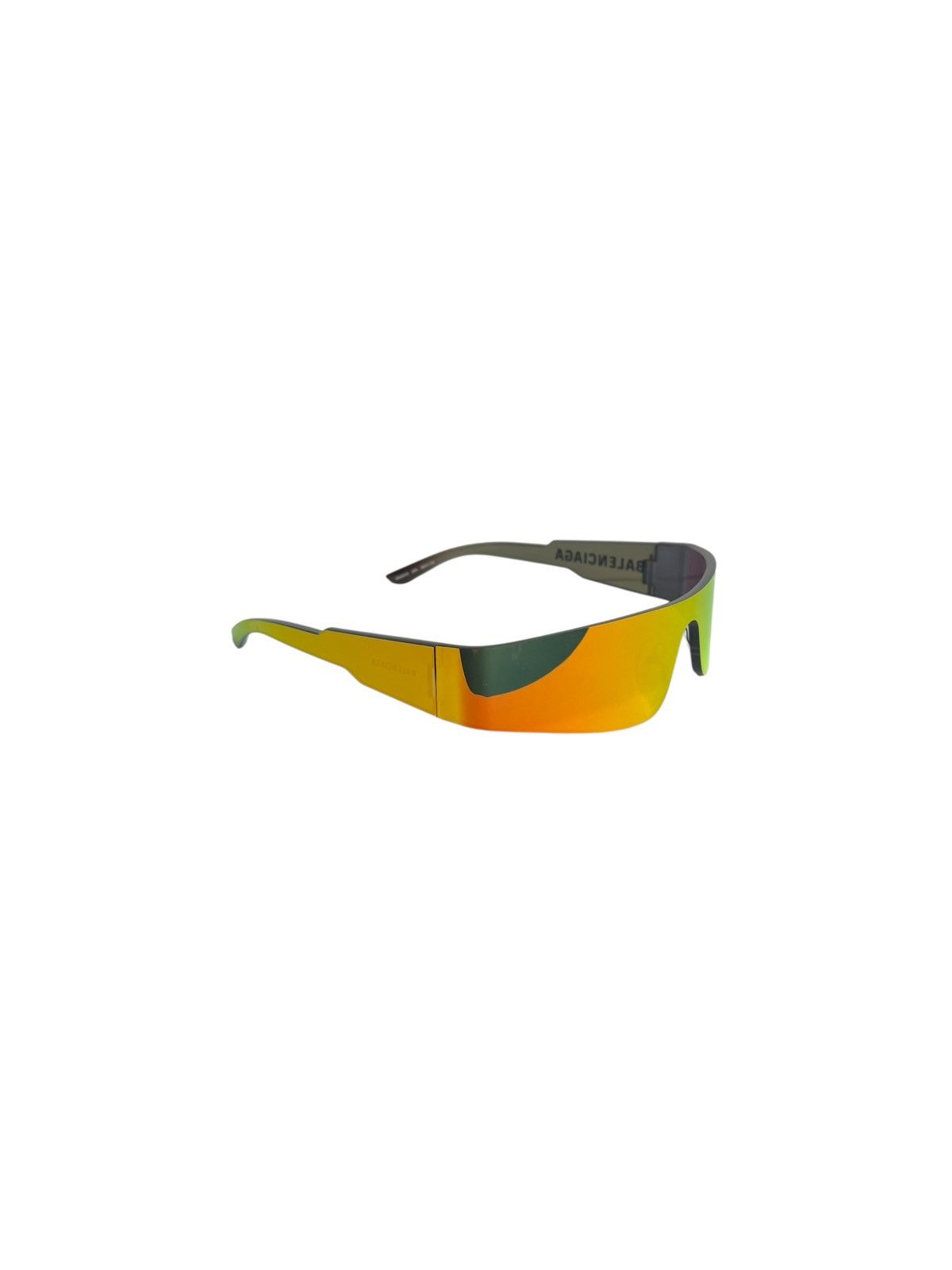 Balenciaga Balenciaga BB0041S Mono Wrap Sunglasses Iridescent Size ONE SIZE - 1 Thumbnail